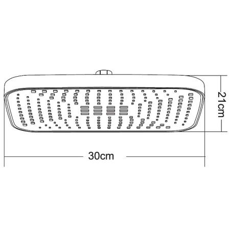 Верхний душ Orange S14TSb 30х20 черный