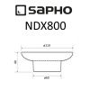 Мыльница Sapho X-ROUND NDX800