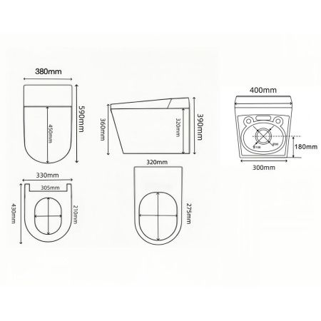 Унитаз подвесной Abber Bequem AC1120S белый с сиденьем микролифт  смыв импульсный