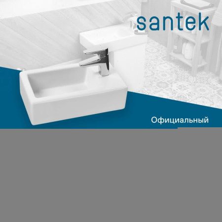 Раковина из сантехнического фарфора Santek Эрис WH301972 50х30 накладная цвет белый