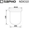 Стеклянная запасная чаша для ершика Sapho X-ROUND NDX310