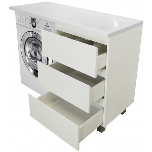 Тумба с раковиной Эстет Dallas Luxe 110 ФР-00002019 45х48х86 напольная цвет белый - фото 3