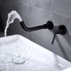 Смеситель для раковины Maretti Eleganza Black ENB32RF13 встраиваемый в стену черный