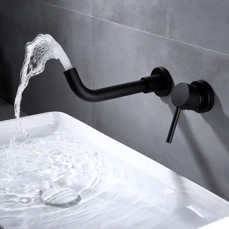 Смеситель для раковины Maretti Eleganza Black ENB32RF13 встраиваемый в стену черный