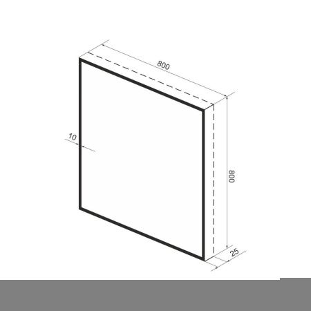 Зеркало с подсветкой Wellsee 7 Rays' Spectrum 172200390 80х80 подвесное
