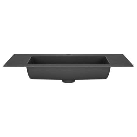 Раковина из искусственного камня Vincea VCB-13800B 80х50 встраиваемая цвет черный 1 отверстие под смеситель