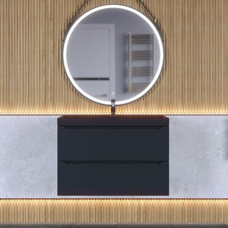 Тумба с раковиной Uperwood Tanos-Classic Quartz 3930421700 80х50 цвет черный