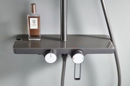 Душевая стойка Royal Bath RB83123Q настенная цвет черный