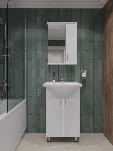 Зеркало-шкаф Orange Лайт LA-50ZSW 50х16х71 подвесной цвет белый - фото 4