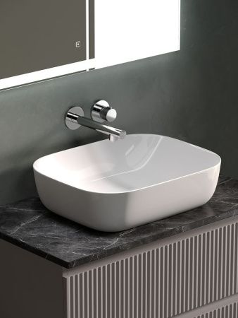 Тумба под раковину Sancos SNOB R SNR80SM 80х40 подвесная цвет коричневый