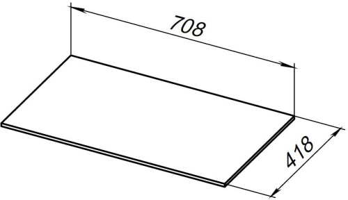 Столешница Allen Brau Liberty 1.330011.G 70,8х41,8х1 накладная