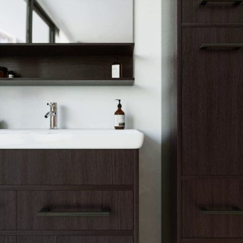 Зеркало с подсветкой Бриклаер 4627125415074 90х90 цвет венге - фото 4