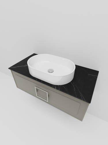 Тумба со столешницей La Fenice CUBO NFNC-01-CUB-C-100-3-GB 100х36х49 подвесная цвет бежевый - фото 3