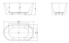Ванна акриловая BelBagno BB202-1600-800 160х80 отдельностоящая овальная с ножками