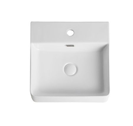 Раковина из сантехнического фарфора Orange B04-405w 40х40 накладная цвет белый