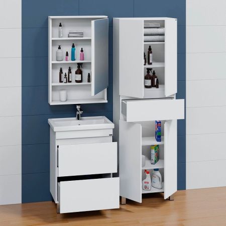 Тумба под раковину СанТа Марс 700291 60х40 напольная цвет белый