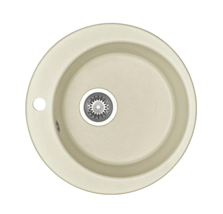 Кухонная мойка Aquaton Иверия 1A711032IV240 48х48 цвет жемчуг поверхность матовая