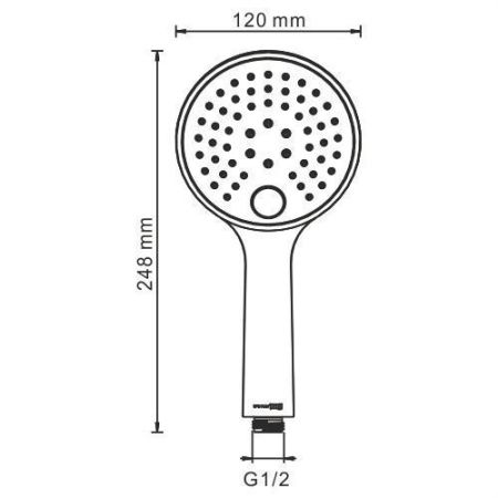 Душевая лейка Wasserkraft Sauer 7100 A207 цвет золото