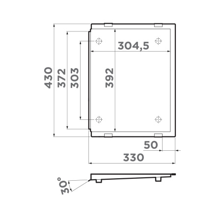 Съемное крыло для моек Omoikiri RE-01-GM 4999018 Съемное крыло для моек Omoikiri RE-01-GM 4999018