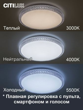 Люстра потолочная Citilux Альпина Смарт CL718A40G