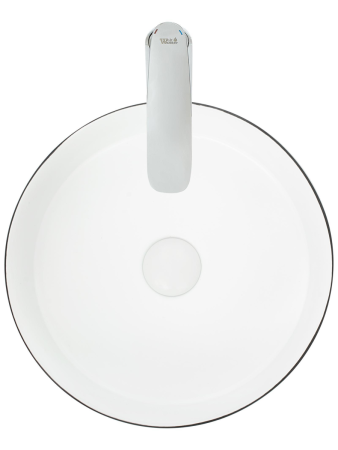 Раковина из сантехнического фаянса WeltWasser WW SK 10000004522 40 см накладная цвет белый/черный без отверстий под смеситель