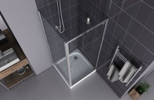 Душевой уголок Bravat Drop BS090.2110A 90х90 стекло прозрачное профиль хром без поддона - фото 4