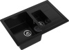 Кухонная мойка Granfest Quadro Q-775KL черный 77х50 цвет черный поверхность матовая