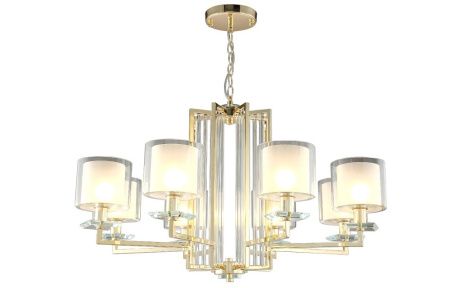Люстра подвесная Crystal Lux Nicolas (Ницолас) NICOLAS SP-PL8 GOLD/WHITE