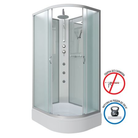 Душевая кабина Niagara Classic 332944LBKTG 120х90 асимметричная без крыши ориентация левая