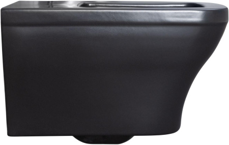 Чаша унитаза подвесная Allen Brau Infinity 4.21011.31 цвет черный матовый без сиденья безободковая каскадный смыв