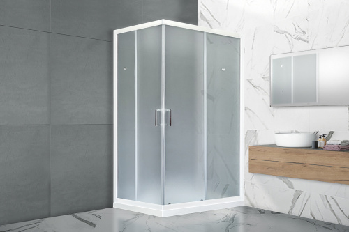 Душевой уголок Royal Bath HPD RB8115HPD-C 80х115 стекло матовое профиль белый без поддона