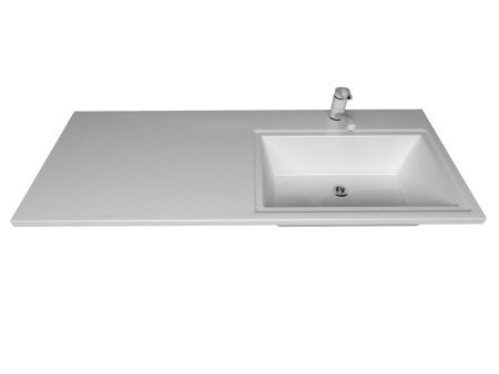 Раковина из искусственного камня Uperwood Марсал 291121411 120х50 над стиральной машиной цвет белый