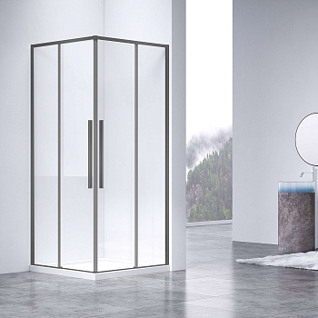 Душевой уголок Vincea Slim-N VSS-4SN9010CLGM 100х90 стекло прозрачное профиль хром глянцевый без поддона