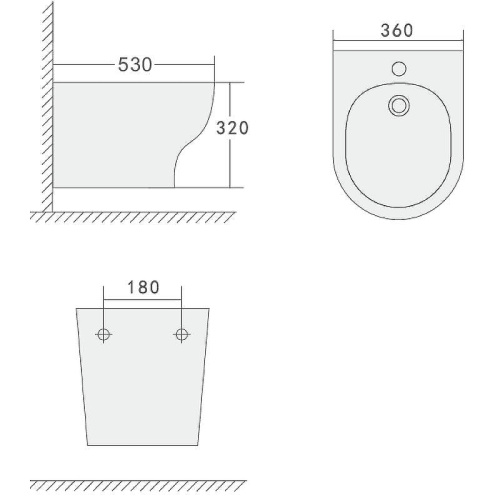 Биде Boheme Fiore 978-BIDET-B подвесное - фото 2