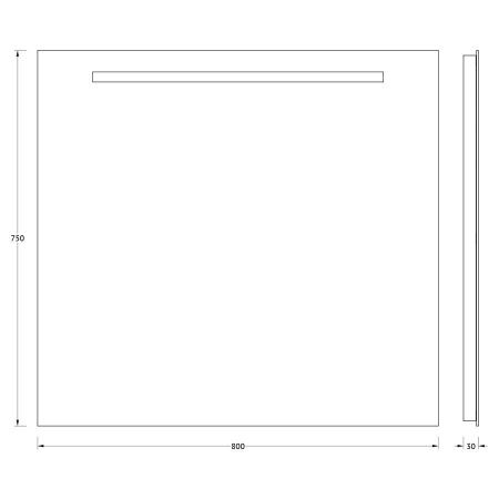 Зеркало с подсветкой Evoform Ledline BY 2105 80х80 подвесное