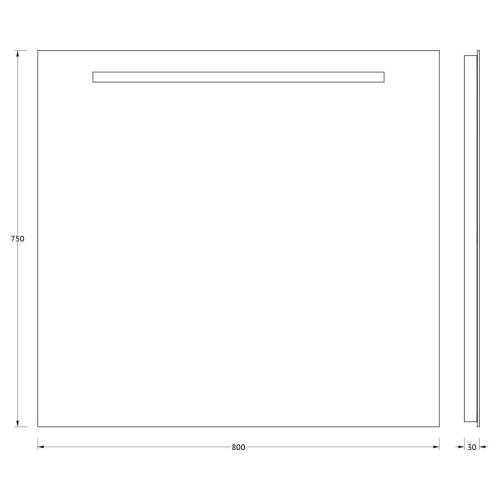 Зеркало со встроенным LED-светильником Evoform Ledline BY 2105 80х75 - фото 2