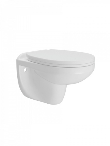 Унитаз подвесной Teymi Hanna T40900 белый с сиденьем микролифт безободковый каскадный смыв - фото 5