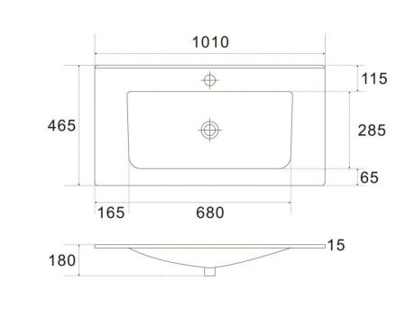 Раковина керамическая Art&Max керамические раковины AM7117-100 100х50 накладная цвет белый
