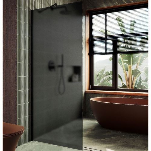 Душевая перегородка Maybah Glass MGD-704-6ш 70х195 стекло тонированное профиль черный