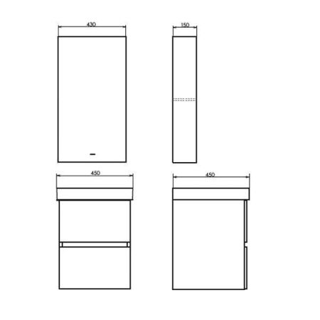 Тумба с раковиной Comforty Дартфорд 00-00013694CF 50х50 подвесная цвет коричневый