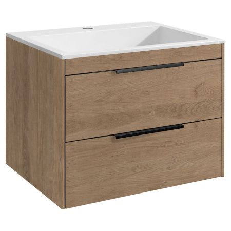 Тумба под раковину Vincea Chiara 2D VMC-2C2600NO 60х50 подвесная цвет коричневый
