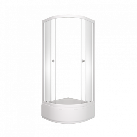 Душевой уголок Тритон Ультра Щ0000072616 80х80 стекло прозрачное профиль белый с поддоном