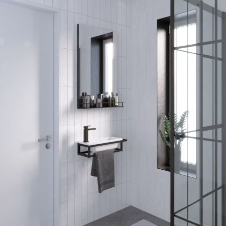 Консоль под раковину Grossman Метрис 105002 60х20 подвесная цвет белый