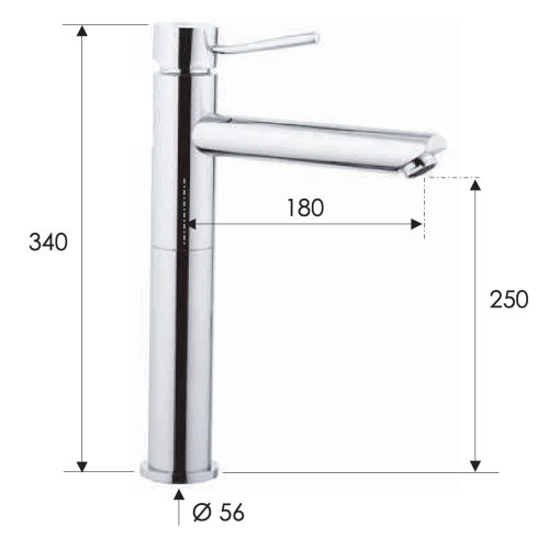 Смеситель Remer Minimal N11LXL на раковину хром - фото 2