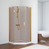 Душевой уголок Vegas-Glass AFA-Pen TUR+NOVO AFA-Pen TUR NOVO h1890 90 09 05 L 90х90 стекло тонированное профиль золото без поддона