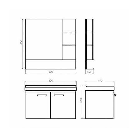 Зеркало-шкаф Comforty Рига 00004139024CF 80х80 подвесной цвет бежевый/белый
