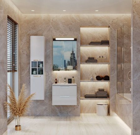 Шкаф-пенал Roca Lago 7857297806 40х170 подвесной цвет белый