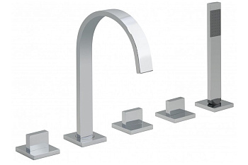 Смеситель Royal Bath TRIUMPH RB501 на борт ванны серебро