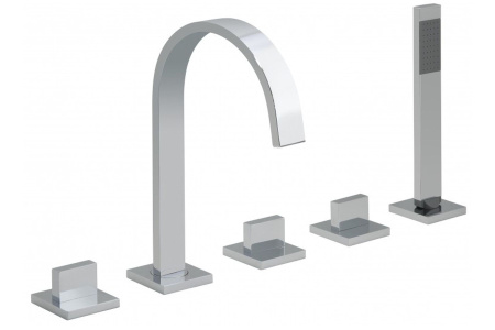 Смеситель Royal Bath TRIUMPH RB501 на борт ванны серебро