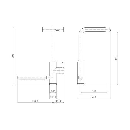 Смеситель для кухни Fashun A57131 на мойку сатин